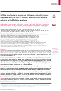 Cover page: Cellular mechanisms associated with sub-optimal immune responses to SARS-CoV-2 bivalent booster vaccination in patients with Multiple Myeloma.