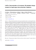 Cover page: LArPix: demonstration of low-power 3D pixelated charge readout for liquid argon time projection chambers