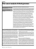 Cover page: Pan-cancer analysis of whole genomes