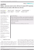 Cover page: Diffuse cutaneous mastocytosis with novel somatic KIT mutation K509I and association with tuberous sclerosis