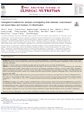 Cover page: Untargeted metabolomic analysis investigating links between unprocessed red meat intake and markers of inflammation