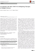 Cover page: Ocrelizumab and Other CD20<sup>+</sup> B-Cell-Depleting Therapies in Multiple Sclerosis.