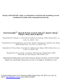 Cover page: Design of the PACIFIC study: A randomized controlled trial evaluating a novel treatment for adults with overweight and obesity
