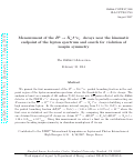 Cover page: Measurement of the B<sup>0</sup>→ X-u ℓ+νℓ decays near the kinematic endpoint of the lepton spectrum and search for violation of isospin symmetry