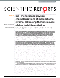 Cover page: Bio- chemical and physical characterizations of mesenchymal stromal cells along the time course of directed differentiation