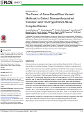 Cover page: The Power of Gene-Based Rare Variant Methods to Detect Disease-Associated Variation and Test Hypotheses About Complex Disease