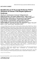 Cover page: Identification of 34 novel and 56 known FOXL2 mutations in patients with blepharophimosis syndrome