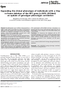 Cover page: Expanding the clinical phenotype of individuals with a 3-bp in-frame deletion of the NF1 gene (c.2970_2972del): an update of genotype-phenotype correlation.