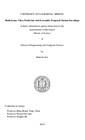 Cover page: Multi-frame Video Prediction with Learnable Temporal Motion Encodings