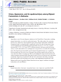 Cover page: Stress, Depression, and Occupational Injury among Migrant Farmworkers in Nebraska