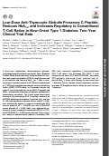 Cover page: Low-Dose Anti-Thymocyte Globulin Preserves C-Peptide, Reduces HbA1c, and Increases Regulatory to Conventional T-Cell Ratios in New-Onset Type 1 Diabetes: Two-Year Clinical Trial Data