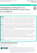 Cover page: Interdisciplinary development of a standardized introduction to gene drives for lay audiences