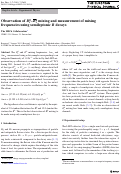 Cover page: Observation of – mixing and measurement of mixing frequencies using semileptonic B decays