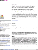 Cover page: Health care seeking patterns of rifampicin-resistant tuberculosis patients in Harare, Zimbabwe: A prospective cohort study.