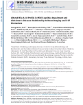 Cover page: Altered bile acid profile in mild cognitive impairment and Alzheimer's disease: Relationship to neuroimaging and CSF biomarkers