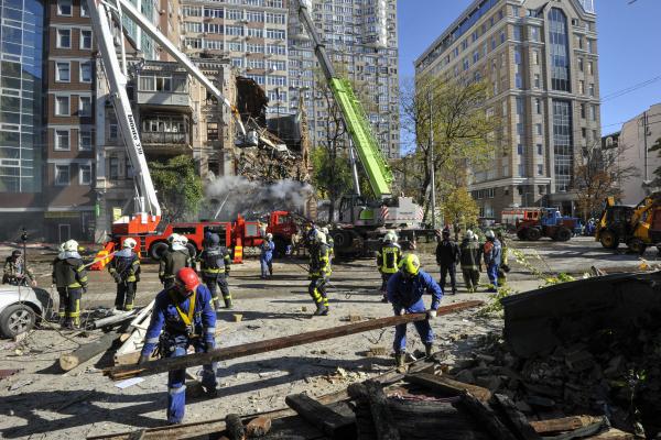 Reconstruction of a building in Kyiv, Ukraine