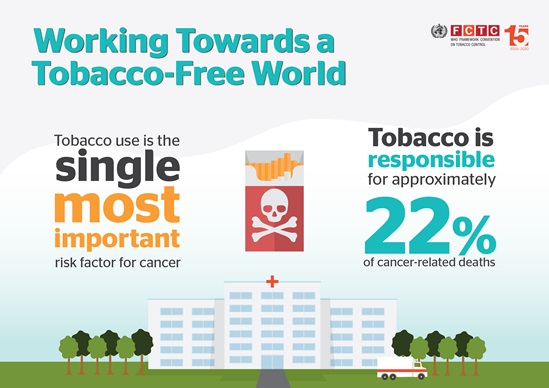 Tobacco use is the single most important risk factor for cancer