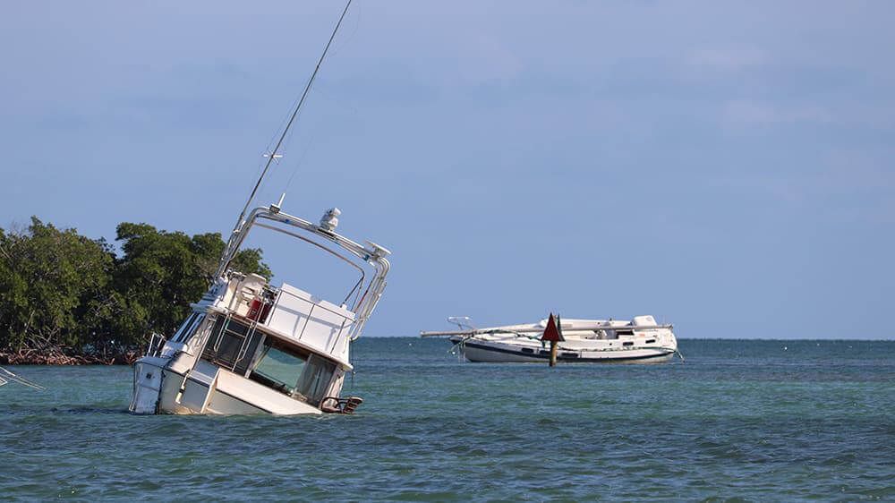 a vessel that has run aground