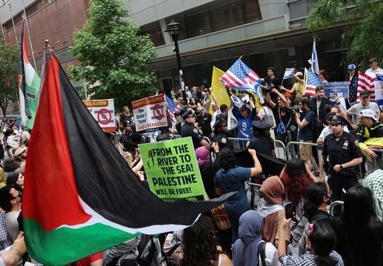 Image for story: Anti-Israel group at Univ. of Maryland reserves quad for anniversary of Hamas invasion