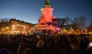 Demonstration against Russian Invasion of Ukraine at Place de la Republique in Paris