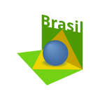 Brazil flag art 3D vector image