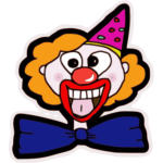 Happy clown face vector image