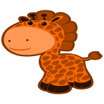 Cartoon Style Giraffe