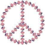 American Flag Twist Peace Sign