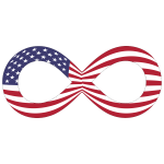 American Flag Infinity With Stroke