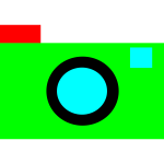 Vector illustration of green camera icon