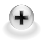 Plus computer button vector image