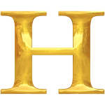 Gold typography H