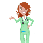 Vector clip art of professional medical nurse