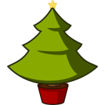 Christmas tree vector clip art