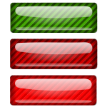 Three stripped red and green rectangles vector drawing