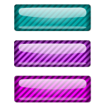 Three stripped blue and purple rectangles vector drawing