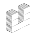 Black and white cubes for coloring