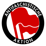 Red and black antifascist clip art