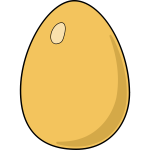 Vector illustration of brown egg