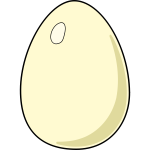 Vector illustration of white egg