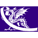 Vector image of purple dragon