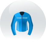 Blue racing leather jacket vector clip artt