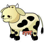 Vector image of chunky cartoon cow