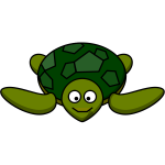 Vector image of smiling turtle