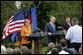 President George W. Bush, European Council President Angela Merkel of Germany and European Commission President Jose Manuel Barroso of Portugal listen to a question Monday, April 30, 2007, during a joint press conference in the Rose Garden.  White House photo by Eric Draper