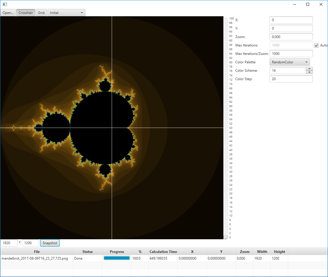 Screenshot Mandelbrot Viewer