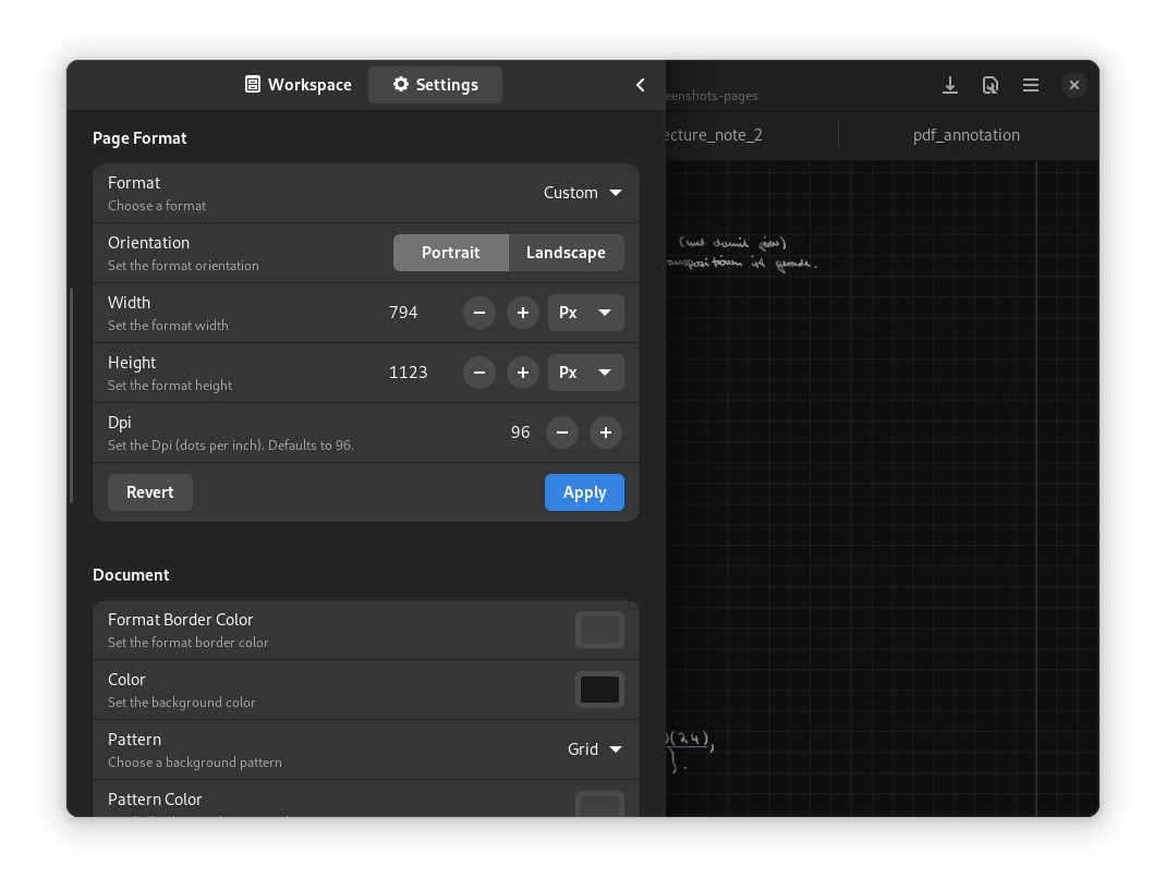 document-settings