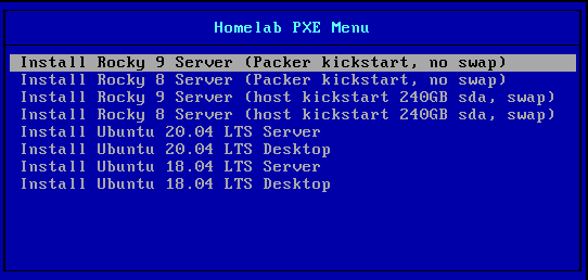 Homelab PXE Boot