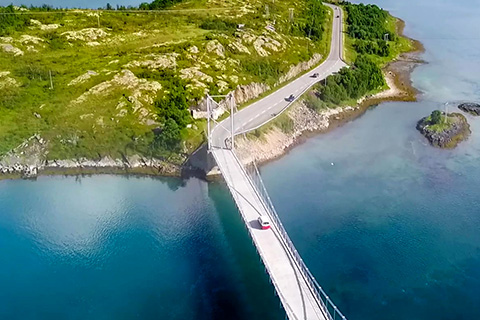 a bridge viewed from above