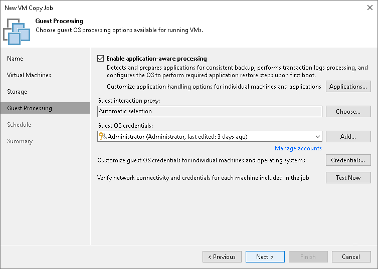 Step 6. Specify Guest Processing Settings